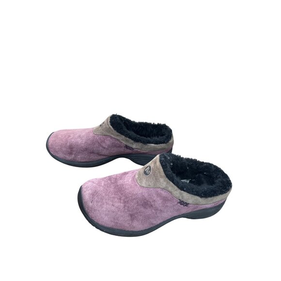 Merrell Encore Ice Huckleberry Womens Suede Fur Clogs Size 6.5 SKU 8924 - Picture 3 of 15